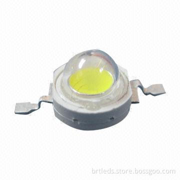 3W High-powered LED, Pure Green in Color, 520nm, with Peak Current 700mA, 115lm